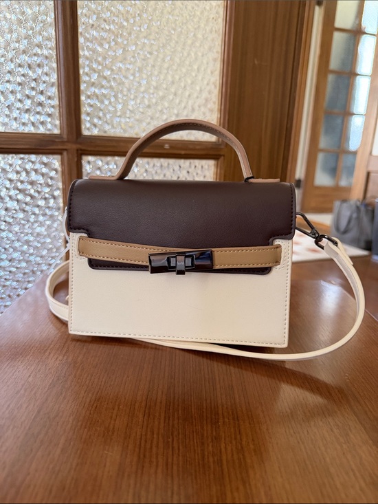Handbags - NWT Steve Madden Tricolor Top-Handle Satchel - Cream, Brown & Tan